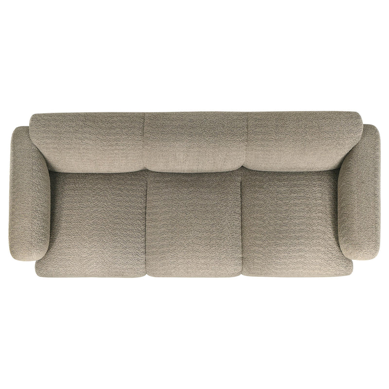 Dorset Fabric Upholstered Round Track Arm Sofa Brown - 509814