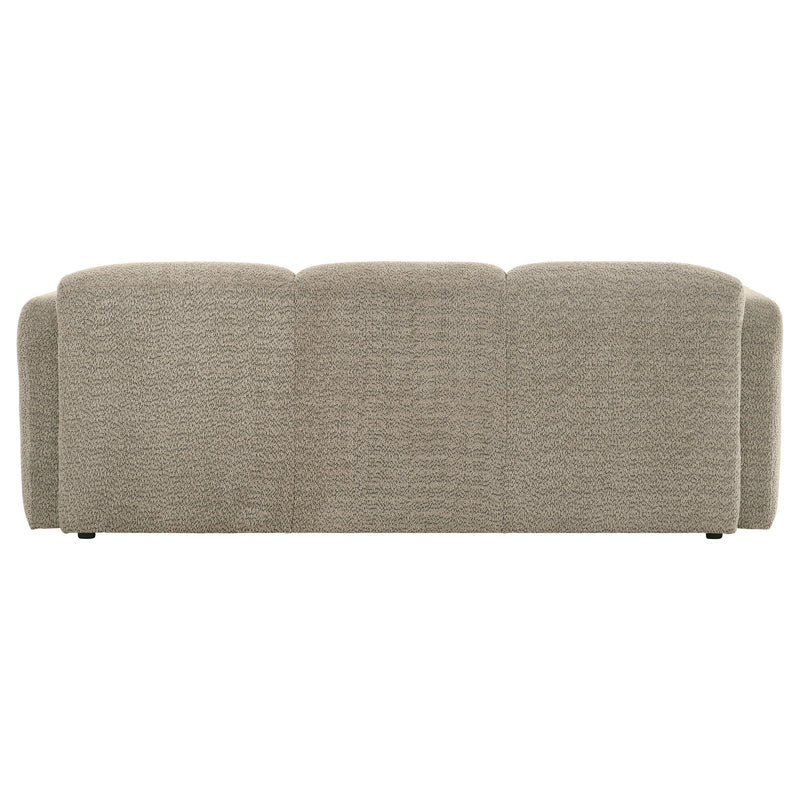 Dorset Fabric Upholstered Round Track Arm Sofa Brown - 509814