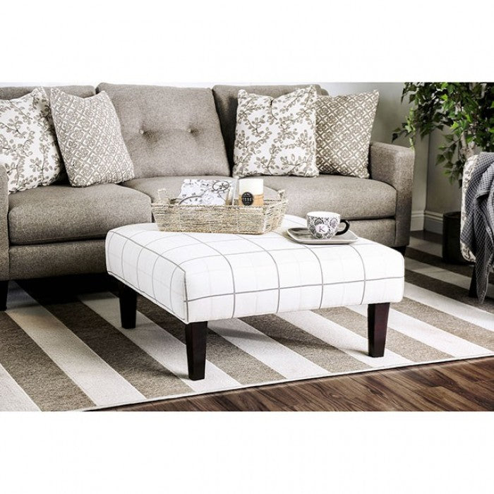 Dorset Ivory/Pattern Ottoman - SM8564-OT