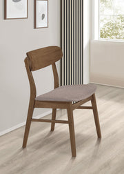 Dortch Dining Side Chair Walnut and Brown (Set of 2) - 108462