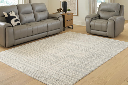 Dorwick Gray/Ivory Washable Large Rug - R408581