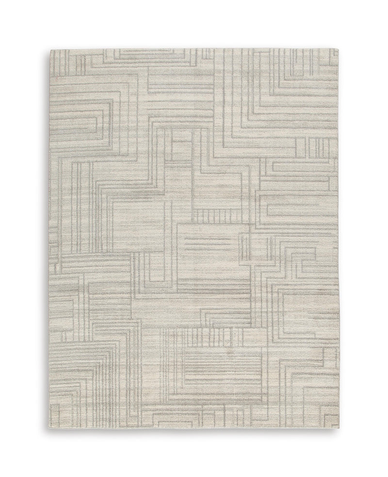 Dorwick Gray/Ivory Washable Large Rug - R408581