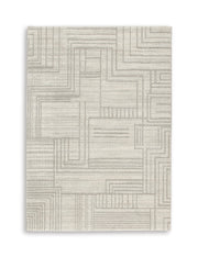 Dorwick Gray/Ivory Washable Medium Rug - R408582