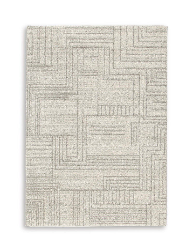 Dorwick Gray/Ivory Washable Medium Rug - R408582