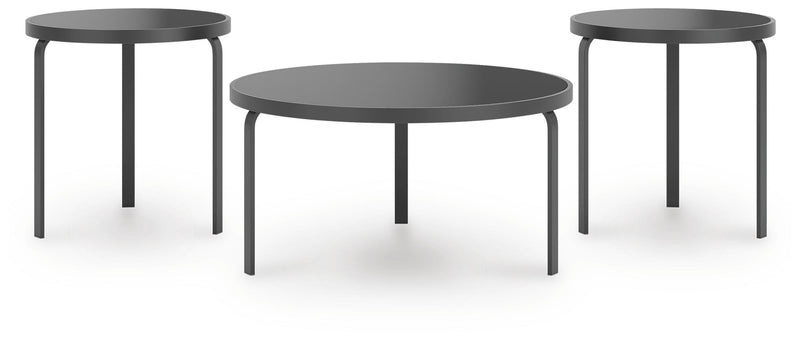 Dorylin Black Table (Set of 3) - T139-13