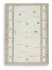 Dot Cream/Brown/Taupe 5' x 7' Area Rug - R407652