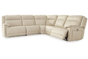Double Deal Almond 5 - Piece Power Reclining Sectional - Gate FurniturePower Reclining Sectional