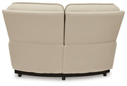 Double Deal Almond 5-Piece Reclining Sectional with Console - U13001S8