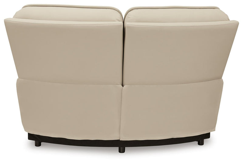 Double Deal Almond 5-Piece Reclining Sectional with Console - U13001S8