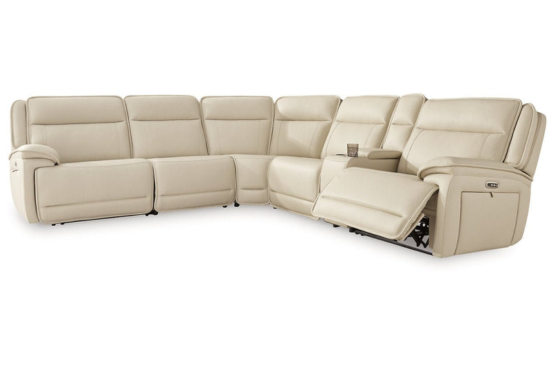 Double Deal Almond 6 - Piece Power Reclining Sectional - Gate FurniturePower Reclining Sectional