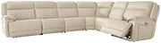 Double Deal Almond 6-Piece Reclining Sectional - U13001S7