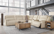 Double Deal Almond 7-Piece Reclining Sectional with 2 Consoles - U13001S9