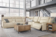 Double Deal Almond 7-Piece Reclining Sectional with 2 Consoles - U13001S9