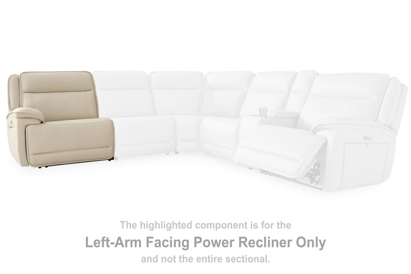 Double Deal Almond Left-Arm Facing Power Recliner - U1300158