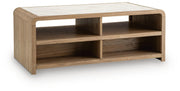 Dovander White/Natural Coffee Table - T1121-1