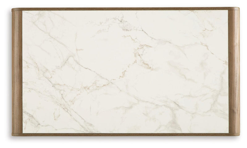 Dovander White/Natural Coffee Table - T1121-1