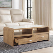 Dovander White/Natural Coffee Table - T1121-1