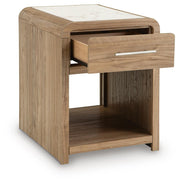 Dovander White/Natural End Table - T1121-3