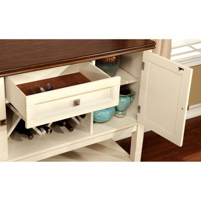 Dover Vintage White/Cherry Server - CM3326WC-SV