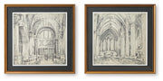Downyard Black/Beige Wall Art (Set of 2) - A8000548