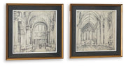 Downyard Black/Beige Wall Art (Set of 2) - A8000548