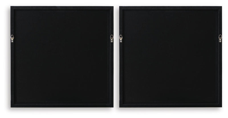 Downyard Black/Beige Wall Art (Set of 2) - A8000548
