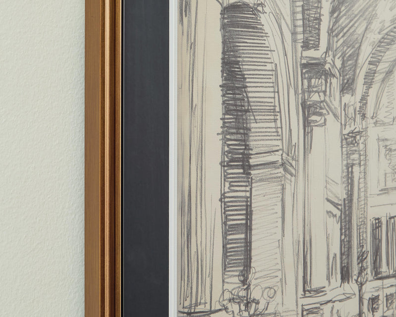 Downyard Black/Beige Wall Art (Set of 2) - A8000548