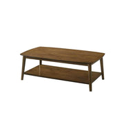 Drapper - Oak Color 3PC Coffee Table Set, Coffee Table and 2 End Tables with Built in Storage Shelves - DRP301-3PC-Set