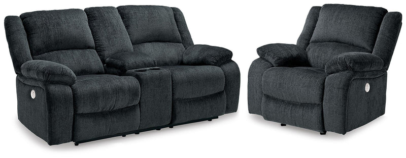 Draycoll Slate Power Reclining Loveseat and Power Recliner - 76504U8
