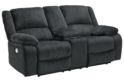 Draycoll Slate Power Reclining Loveseat with Console - Gate FurniturePower Reclining Loveseat