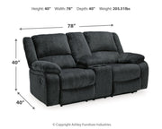 Draycoll Slate Reclining Loveseat with Console and Recliner - 76504U7