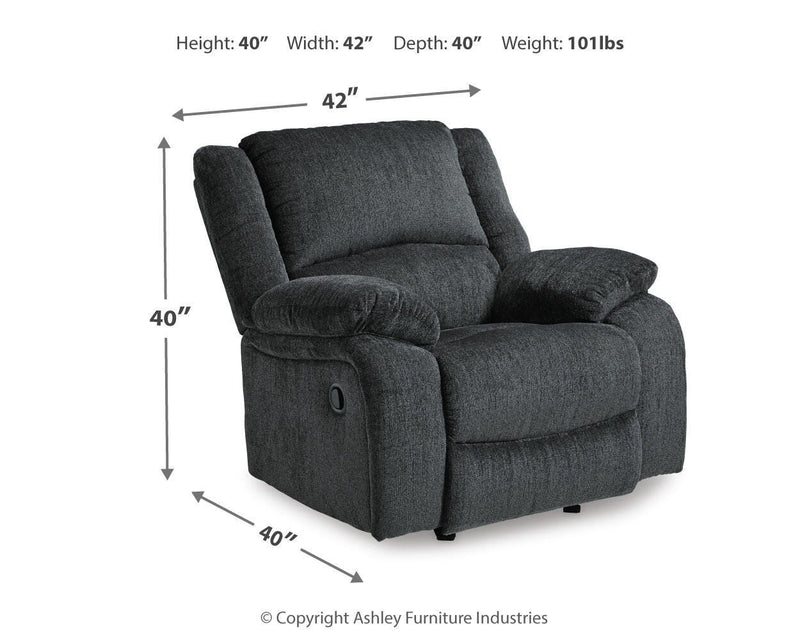 Draycoll Slate Reclining Loveseat with Console and Recliner - 76504U7