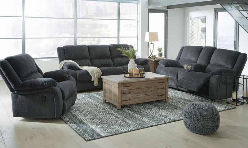 Draycoll Slate Reclining Loveseat with Console and Recliner - 76504U7