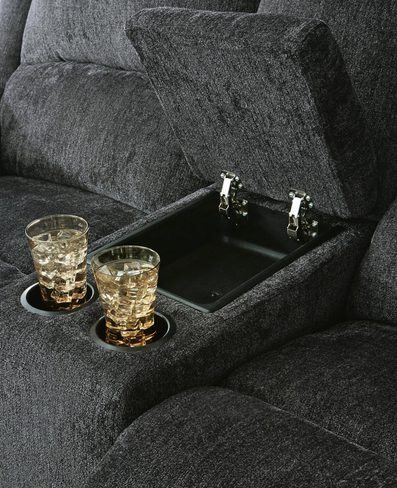 Draycoll Slate Reclining Loveseat with Console and Recliner - 76504U7