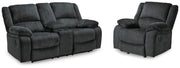 Draycoll Slate Reclining Loveseat with Console and Recliner - 76504U7