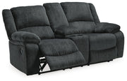 Draycoll Slate Reclining Loveseat with Console and Recliner - 76504U7