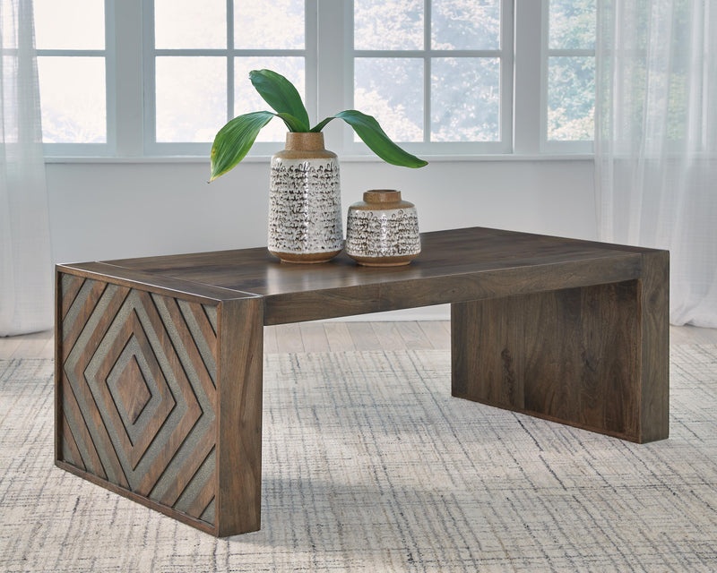 Dreggan Coffee Table with 1 End Table in Brown - PKG020845