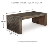 Dreggan Coffee Table with 1 End Table in Brown - PKG020845
