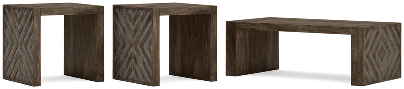 Dreggan Coffee Table with 2 End Tables in Brown - PKG020846