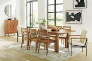 Dressonni Brown Dining Table and 8 Chairs - Gate FurnitureDining Room Set