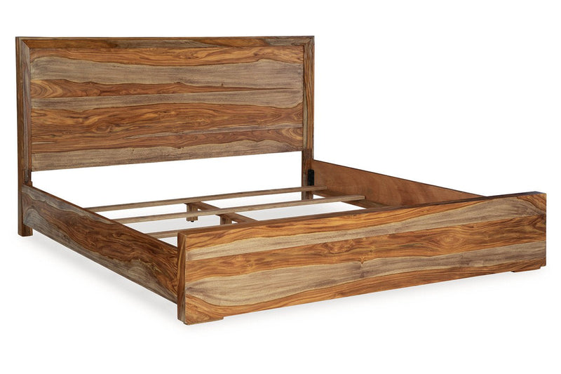 Dressonni Brown Queen Panel Bed - Gate FurnitureQueen Bed