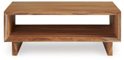 Dressonni Coffee Table with 1 End Table in Brown - PKG020849