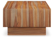 Dressonni Coffee Table with 1 End Table in Brown - PKG020849