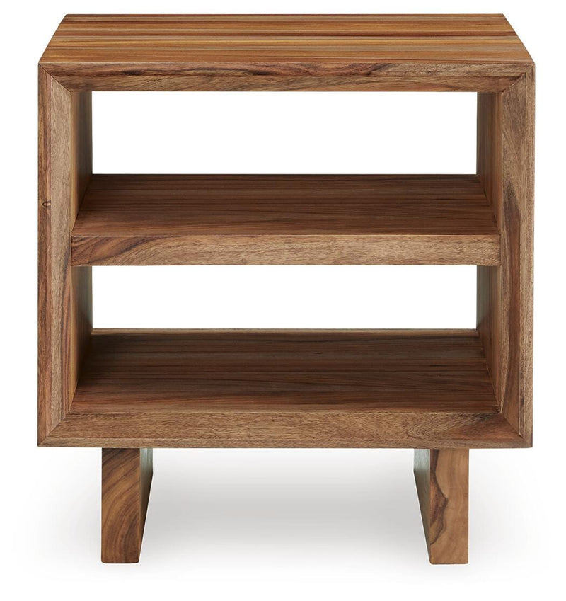 Dressonni Coffee Table with 1 End Table in Brown - PKG020849