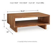 Dressonni Coffee Table with 2 End Tables in Brown - PKG020850