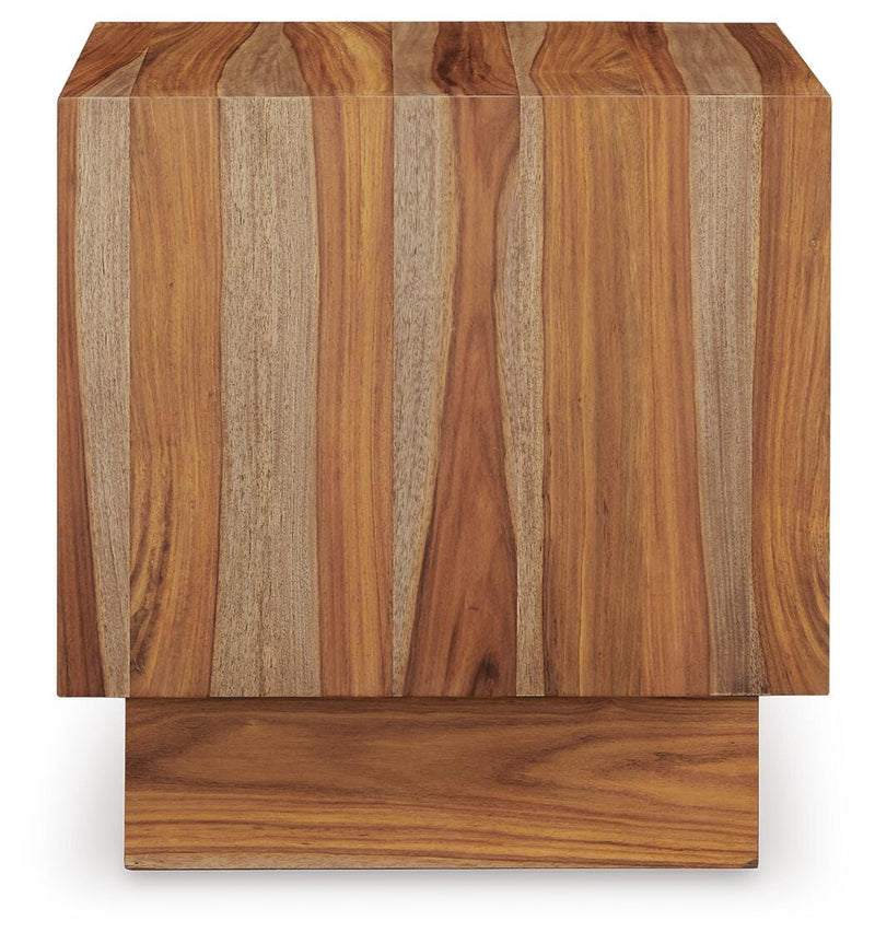 Dressonni Coffee Table with 2 End Tables in Brown - PKG020850
