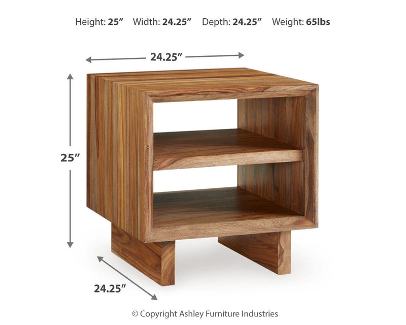 Dressonni Coffee Table with 2 End Tables in Brown - PKG020850