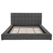 Dreux Upholstered California King Panel Platform Bed Grey - 315948GRYKW