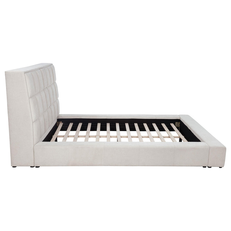 Dreux Upholstered Eastern King Panel Platform Bed Cream - 315948CRMKE