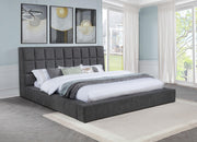 Dreux Upholstered Eastern King Panel Platform Bed Grey - 315948GRYKE